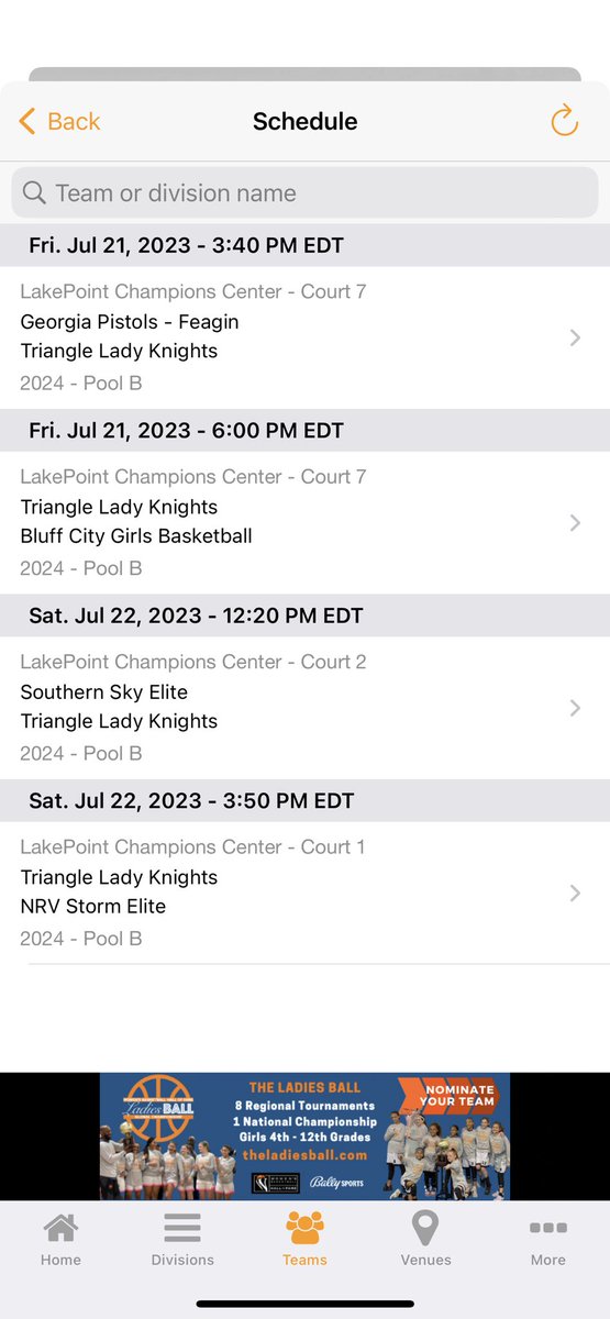 TriangleLadyK's tweet photo. @KSUOwlsWBB Make a stop at Select Showcase in Emerson. Good 2024 and 2025 talent https://t.co/56lJXIkA65