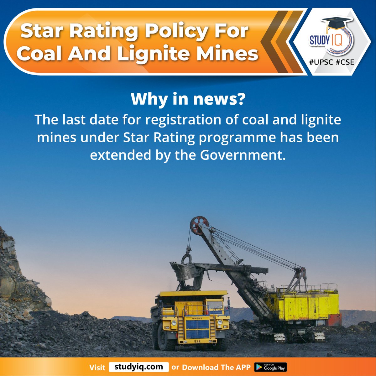 upsciq's tweet photo. Star Rating Policy for Coal and Lignite Mines

#starratingpolicy #coal #lignitemines #whyinnews #registrationofcoalandlignitemines #india #mines #economicachivements #miningtechnology #mining #environment #fivestar #nostar #upsc #cse #ips #ias https://t.co/UgClQW2crt