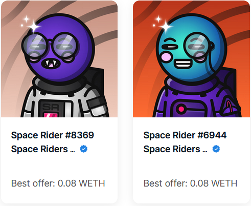 NorthernNFT1's tweet photo. Bought a couple of @SpaceRiders_NFT . Been eyeing them for quite a while now. Happy to get it done. Dope art, and @zubic_eth seems like a cool guy <3 Feel like its a community that goes well with the @KitaroNFT fam. https://t.co/M2mmBiEzhL