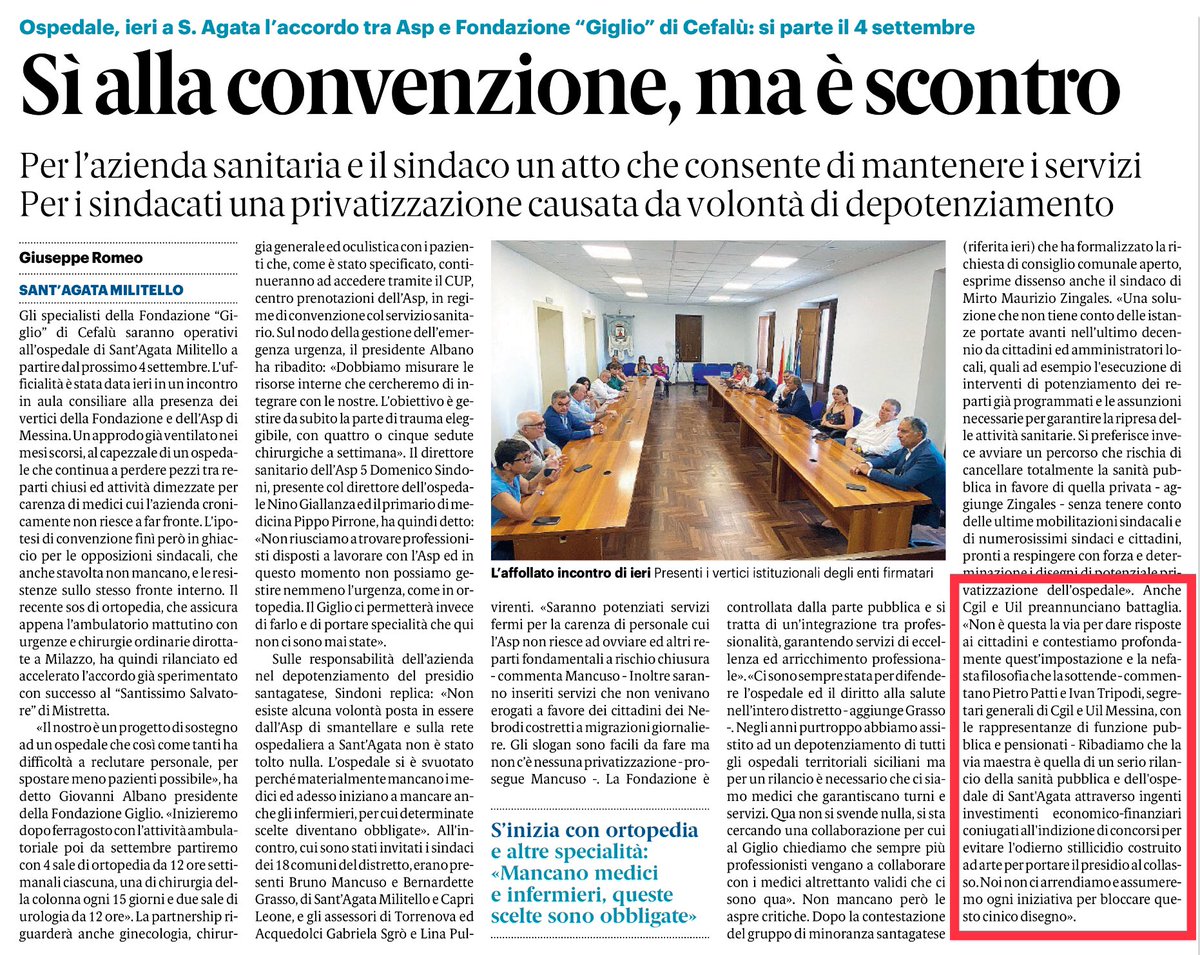 🔵Gazzetta del Sud (22.7.2023)🔵
#uil #messina #dirittoallasalute #ospedale #santagatadimilitello