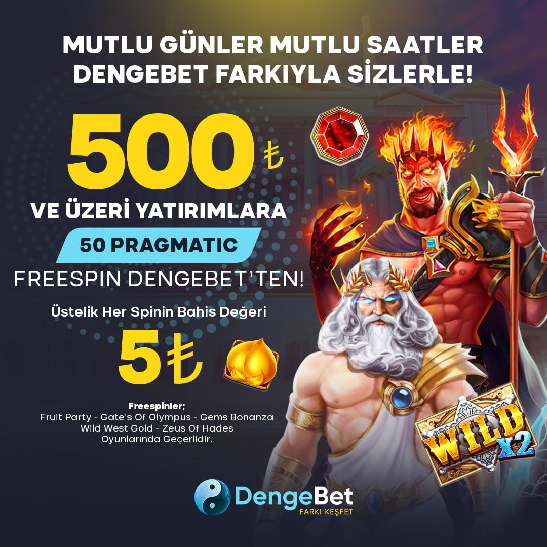 ♾ 500 ₺ ve Üzeri Yatırımlara 50 Pragmatic Freespin Dengebet'ten Hediye !! 🆕 📌 Spin Bahis Değeri 5 ₺ ⚡️Freespinler ; Fruit Party™ , Gate's Of Olympus™ , Gems Bonanza™ , Wild West Gold™ , Zeus Vs Hades - Gods of War™ Oyunlarında Geçerlidir. 👉dng.bet/giris