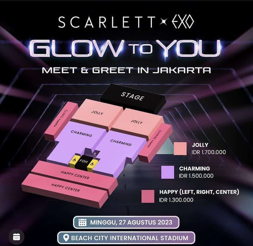 OPEN SLOT JASA WAR TIKET 
Scarlett EXO: GLOW TO YOU Meet & Greet in Jakarta

💰 100k/tix
✅ data pribadi
✅ payment by VA
❌ EXCLUDE tukar tiket fisik

— 3 SLOT
— TRUSTED💯

💌 dm for more info

#EXO #EXOL #SCARLETT #GLOWTOYOU #MEETANDGREETGLOWTOYOU