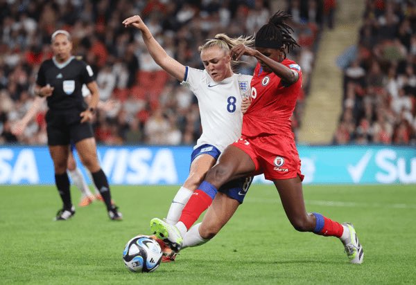 onthecentrespot's tweet photo. ⏳There is just less than 5 minutes remaining for the #ENG vs #HAI  game. 

The score still remains 1-0 (Stanway) to England at the Suncorp Stadium. ⚽️

#OTCS #ENGvsHAI #FIFAWomensWorldCup https://t.co/0YOI6fFpvC