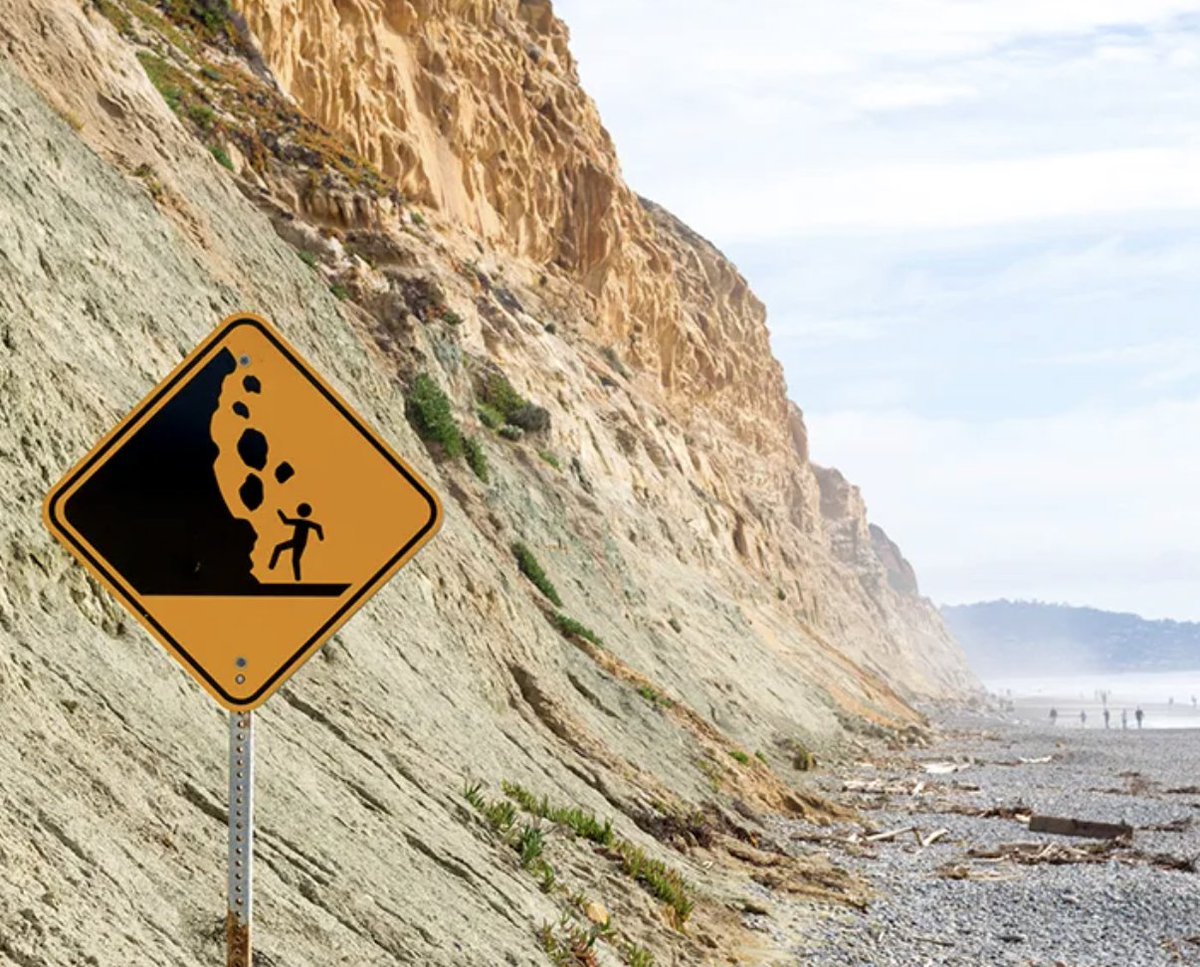 With the recent extreme rainfall in #NovaScotia - please be aware that shores and cliffs will have increased risk of danger from rocks falling from above, cliff edge collapses and shoreline erosion. Stay back from the edges and bases of cliffs. #geology #BeCliffAware