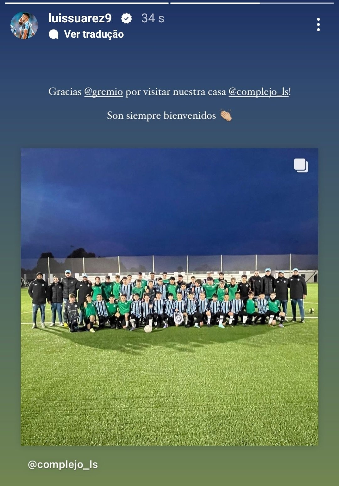 Grêmio TimeLine  on X: Luis Suárez, em seu Instagram: Gracias