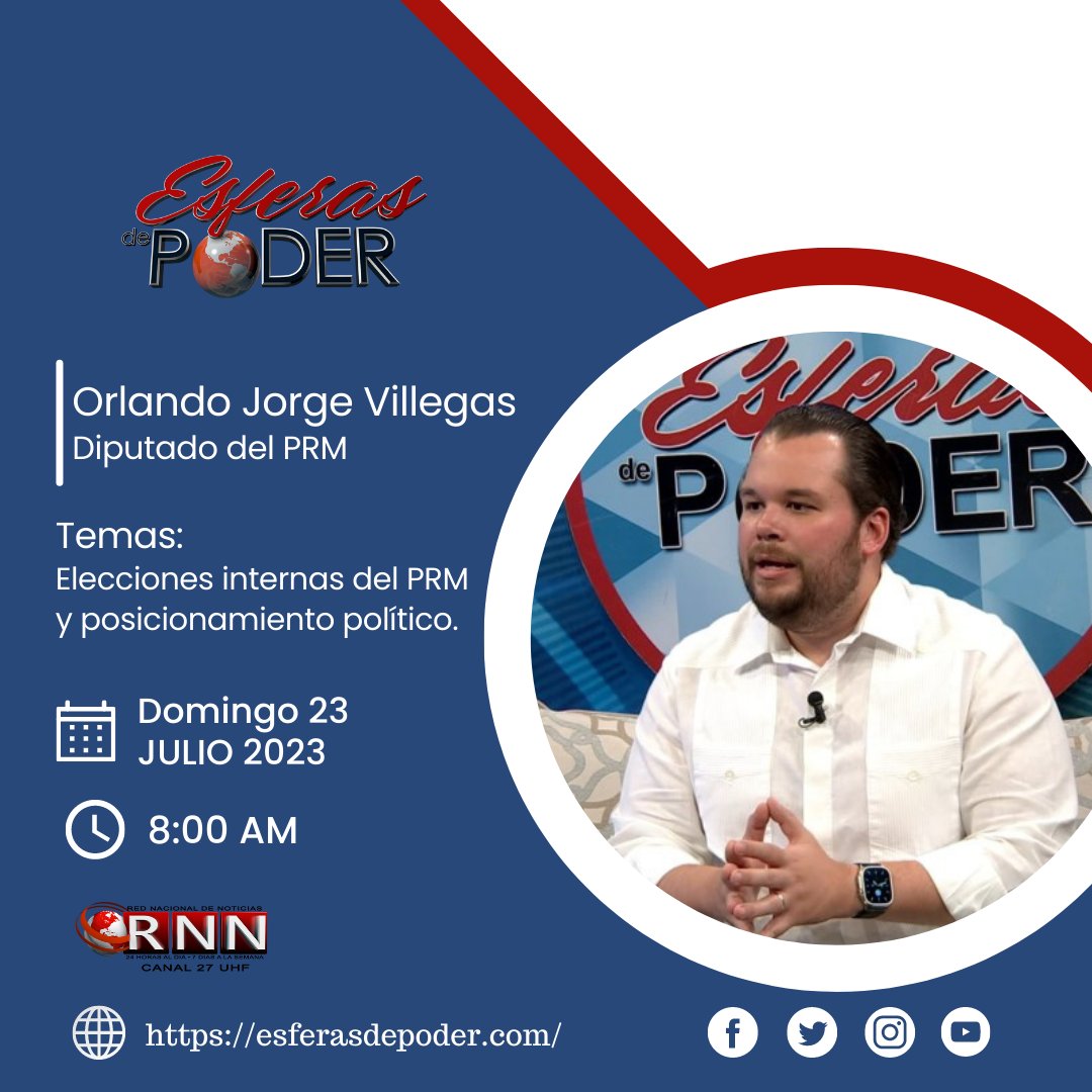 ¡Sintoniza @esferasdepoder_27 por <a href="/rnncanal27/">Canal 27 RNN</a> este domingo 23 Julio a las 8:00 AM