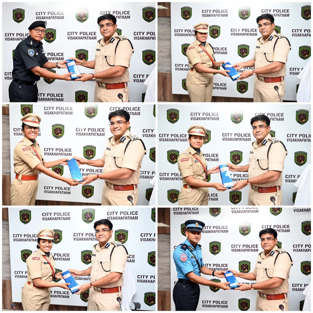 vizagcitypolice's tweet photo. మాడ్యుల్ ట్రైనింగ్ లో భాగముగా 22 మంది ట్రైనింగ్ ఐ.పి.ఎస్ లు నగరానికి విచ్చేయగా నగర పోలీసు కమిషనర్ డా. సి.యం. త్రివిక్రమ వర్మ ఐ.పి.ఎస్ గారు నగర ప్రాముఖ్యతను, నగరంలో ముఖ్యమైన పోలీసు విధులను, ఇతర అంశాలను వివరించి వారి సందేహాలను నివృత్తి చేశారు. @APPOLICE100 @dgpapofficial https://t.co/yAohEAjLGP