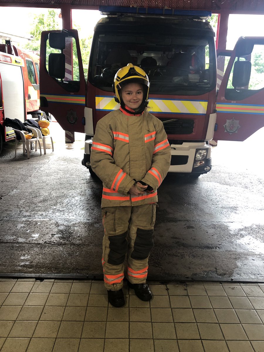ElishaHughesHC's tweet photo. I was at @manchesterfire ‘s Gorton Fire Station Open Day and it was amazing! I did get to try some kit on and even got a chance to put the BA (Breathing Apparatus) kit on and I did learn a lot of things.
@stjohnambulance @SJAGMYouth #CadetReporter #StJohnPeople https://t.co/Y5IjGcp2PX