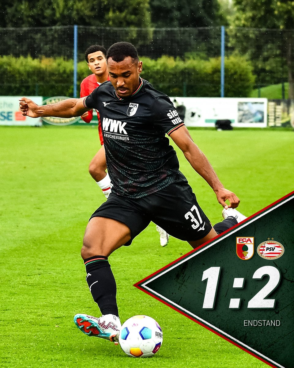FCAugsburg's tweet photo. 150' Eine ausgeglichene Partie auf Augenhöhe entscheidet die @PSV Eindhoven nach 150 Minuten knapp für sich! 🤝 #FCAPSV https://t.co/doEoCuWJBm