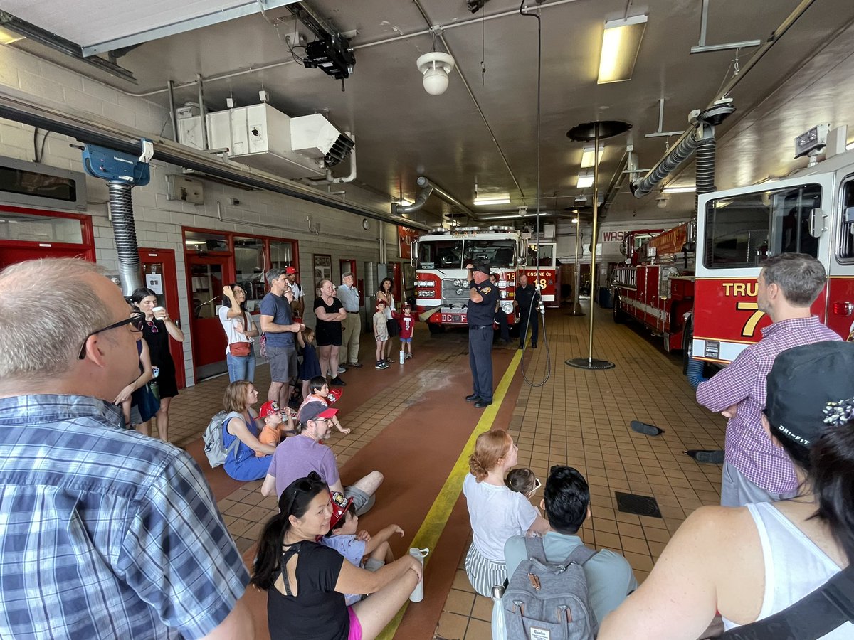 charlesallen's tweet photo. Thank you @dcfireems! So many excited kids (& big kids) to learn more about the hard work of the men & women serving at Engine 18 & Truck 7! The fire house tour is an annual tradition of #Ward6Week! https://t.co/NnAFfKgIXi