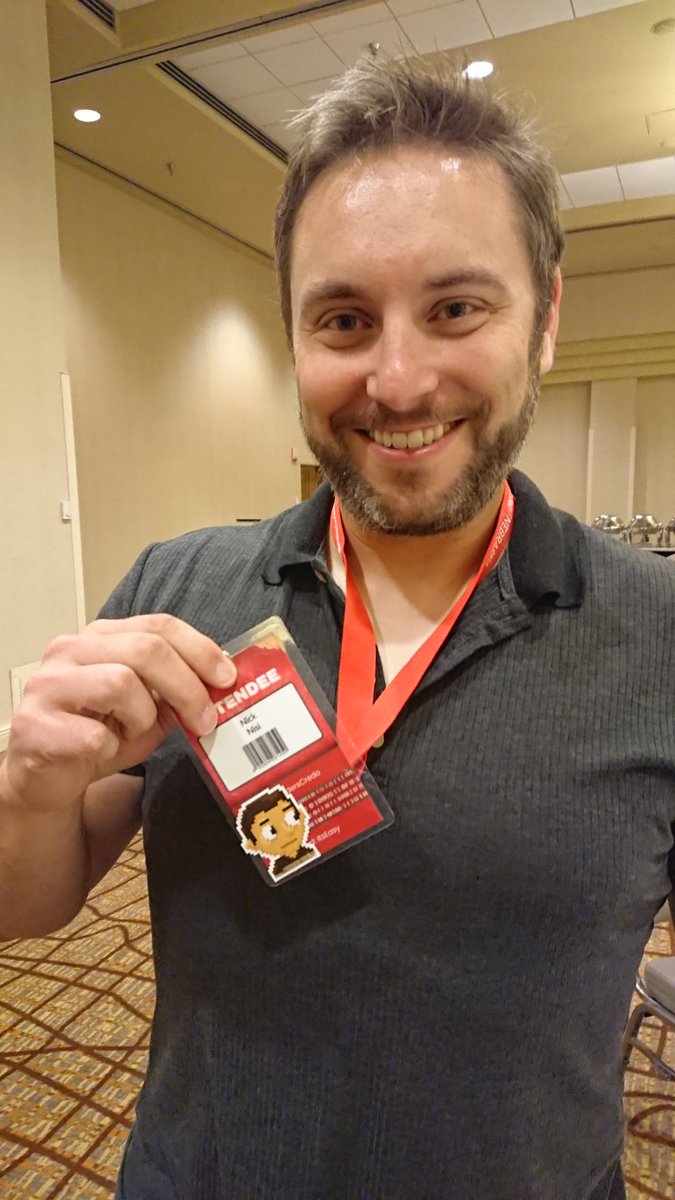 Great lunch with @nicknisi and @IxoyeDesign. Theyre every bit as charming and clever in person.

Nick's hot tip if you use alternate profile pics. Print it and put it on your name tag so folks can recognize you.

@ConferenceNE #NebrCode