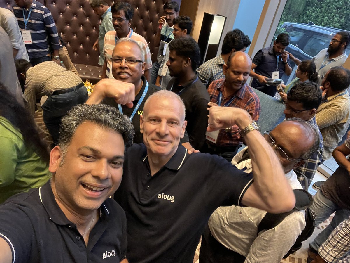 sandeshr's tweet photo. Day end selfies 🤳 #OCYatra2023
https://t.co/3LqLxgJHTn
@bkhan @jimgris @sai_penumuru @dgielis @DBoriented @connor_mc_d @oraplopes 
@AIOUG @Himachalapathy2  @pharish87 @Oracle @oracleugs @oracleace @Oracle_India @OracleDevs @oracledevcomm @OracleDatabase @OracleCloud https://t.co/BtetUyPe70