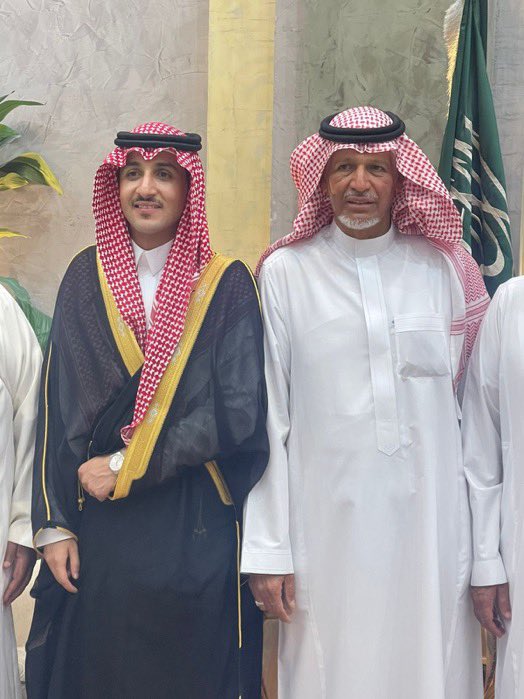 ونعيد التبريكات للعميد سعود كلابي وابنه العريس الملازم اول عبد العزيز
