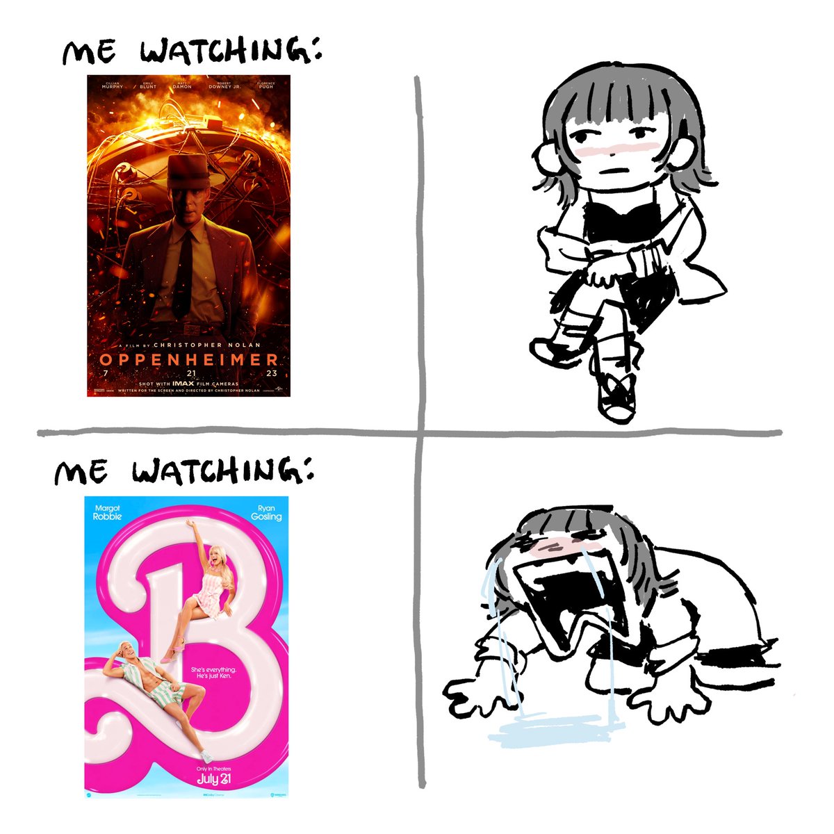 I watched Barbenheimer yesterday