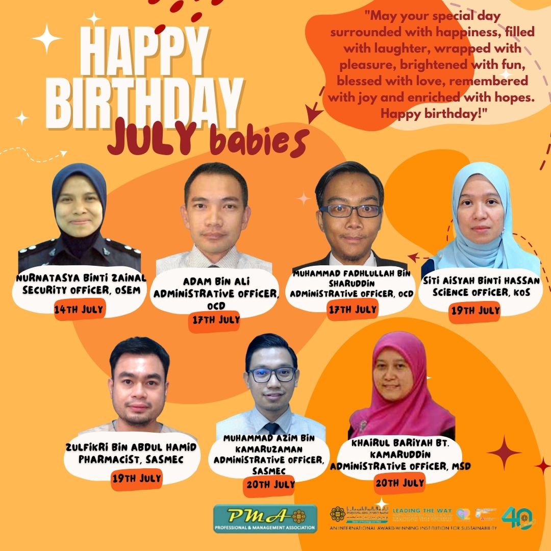 PMAFeedback's tweet photo. HAPPY BIRTHDAY, JULY BABIES!

PMA wishes all July babies a happy birthday celebration filled with love and prosperity.
May Allah shower His blessings on you today and beyond. Happy birthday to you from a heart that cares.

#pmaiium
#togetherweprosper https://t.co/I8SedVgQBD