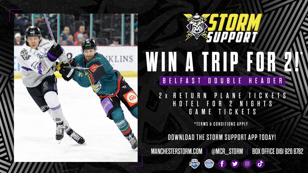 Mcr_Storm's tweet image. 𝗪𝗜𝗡 𝗔 𝗧𝗥𝗜𝗣 𝗙𝗢𝗥 𝗧𝗪𝗢 🙌

Manchester, how about this for a competition!? This is your chance 𝗪𝗜𝗡 𝗔 𝗧𝗥𝗜𝗣 to the Belfast double header this December! ✈️🎟️

➡️🌐 bit.ly/44sW3IV

#WeAreStorm | @Mcr_StormSuprt