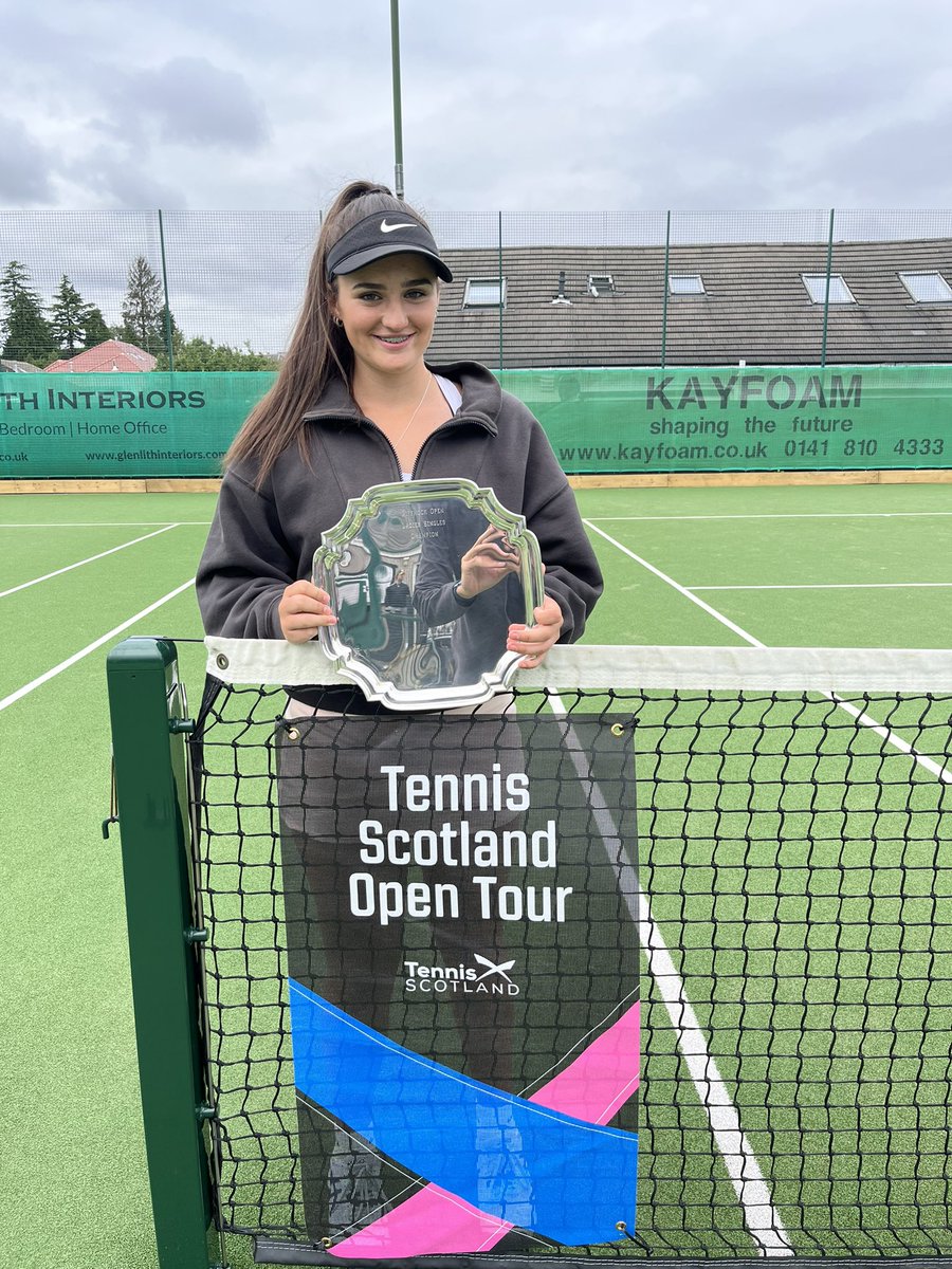 tennisscotland's tweet photo. Your Scottish Grass Court Championships winners 🏆
Men’s
🥇Ewen Lumsden
🥈Jed Alexander
Women’s
🥇Francesca Simpson
🥈Tia Bonita Jakupovic-Kljako
A fantastic week of competitive tennis comes to a close. A big thank you to @GiffnockTSH for hosting!
#TSOpen #BritishTour https://t.co/SJWe6xmjuJ