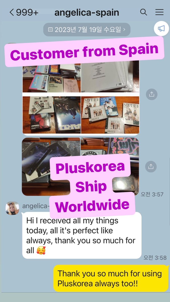 Thank you for using PlusKorea korea proxy buying & warehouse & bank transfer service

we ship all over the world!

#koreansupplier #btsperu #koreaproxyservice #btsindia #kpopshipping #kpopusa #ateezwts #koreabuying #koreabuyingservicemalaysia #svtwtt #ateezspain #ateezeuropesell