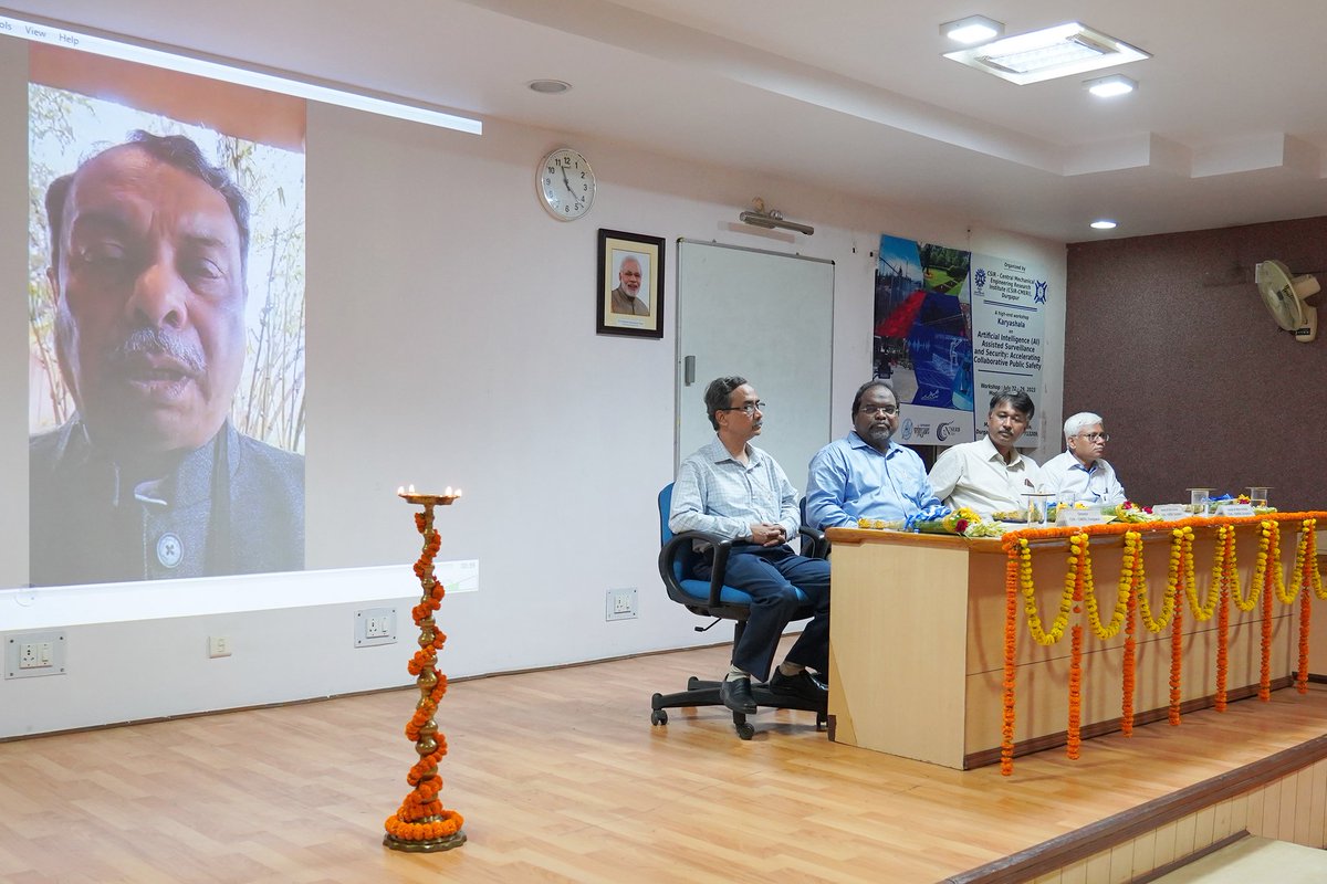 CSIR_CMERI's tweet photo. CSIR-CMERI inaugurated DST-SERB sponsored High End #Workshop Karyashala titled “Artificial Intelligence (AI) based Surveillance and Security: Accelerating Collaborative Public Safety”.  The programme will be conducted during 22nd-29th July, 2023. https://t.co/mHhdjvdJDc