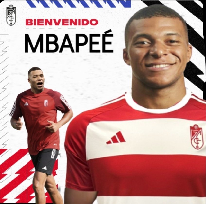 ✍️🏻 𝕆𝕗𝕚𝕔𝕚𝕒𝕝: Kylian Mbapeé (@KMbappe) nuevo jugador del Granada CF.

#EternaLucha 🇦🇹 || #MbapeéNazarí
