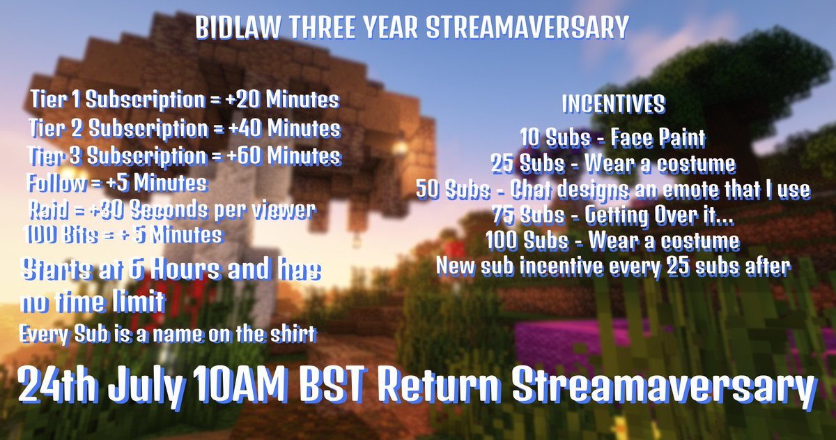 New Streamaversary layout made, have a look and I can't wait to see you all on Monday at 10AM BST!