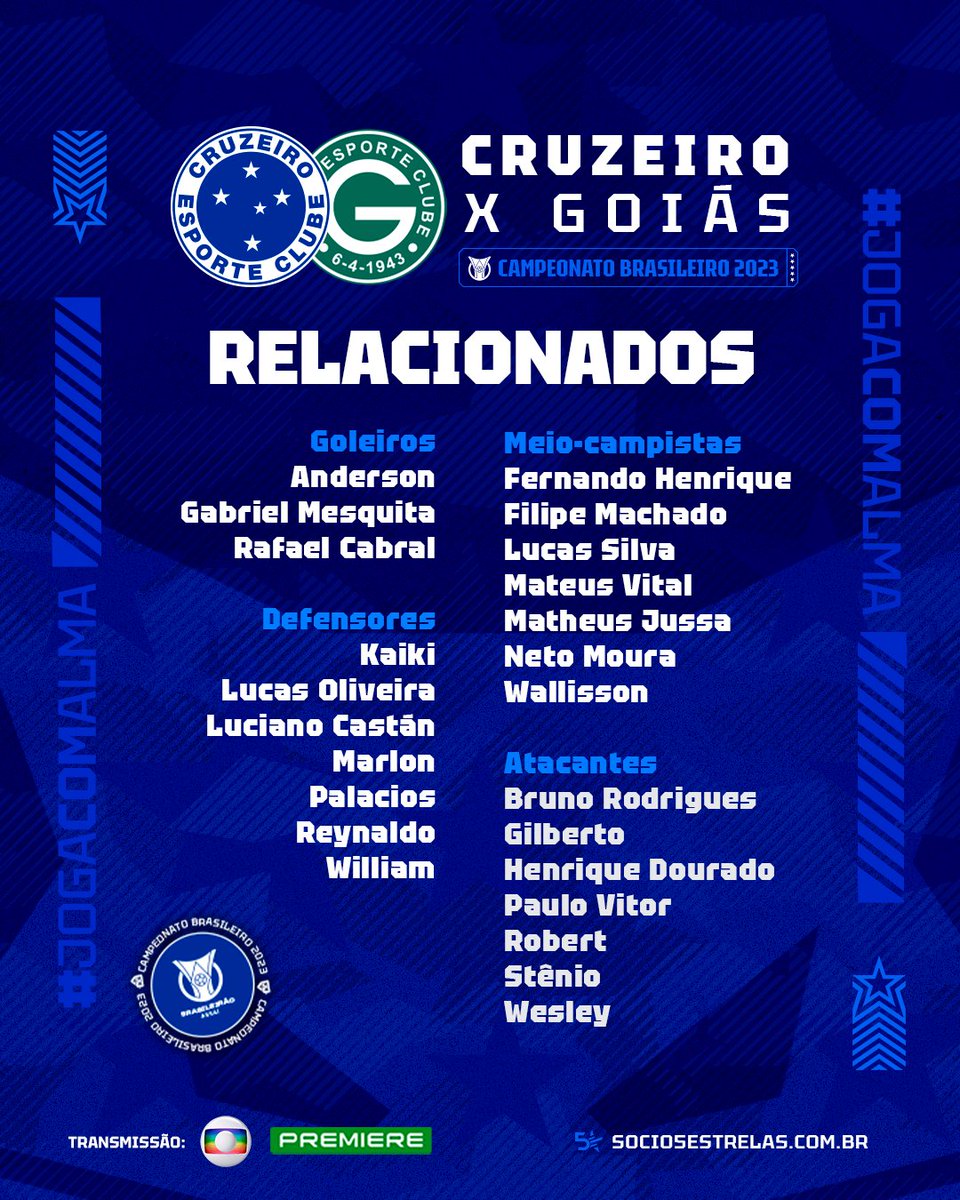 sᴀᴍᴜᴇʟ ᴠᴇɴᴀ̂ɴᴄɪo ™ on X: Jogos do Cruzeiro no mês de julho   / X