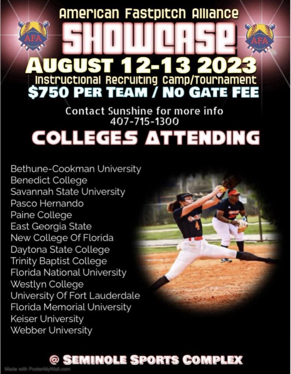 GoPlay_AFA's tweet photo. August 12/13 Showcase 
looking to add just a few more teams tto this Event register below Tourney Machine link

Motivational Speaker
Agility trainer
Recruiting camp 
Scholarship giveaways 
$750 per team 
14u fee is only $400 
No Gate Fee!

 https://t.co/xkm70jXHpA https://t.co/vpynOHV89w