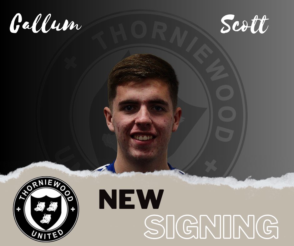 📝|𝗦𝗜𝗚𝗡𝗜𝗡𝗚 𝗡𝗘𝗪𝗦|✍🏻

After scoring a brace today, <a href="/Thorniewood/">Thorniewood United FC</a> are delighted to announce the signing of former <a href="/darvelfc/">Darvel FC</a> Midfielder Callum Scott

The experienced <a href="/CallumScott_6/">CallumScott</a> has also represented @robroy1878 <a href="/CambuslangGers/">Cambuslang Rangers FC</a> &amp; <a href="/Troon_FC/">Troon F.C.</a>

Welcome to the Wood🖤🤍