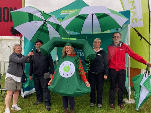 @HertsEssexSams volunteers braving the rain @StandonCalling today! They are there tomorrow too, so pop along and say hello. @samaritans