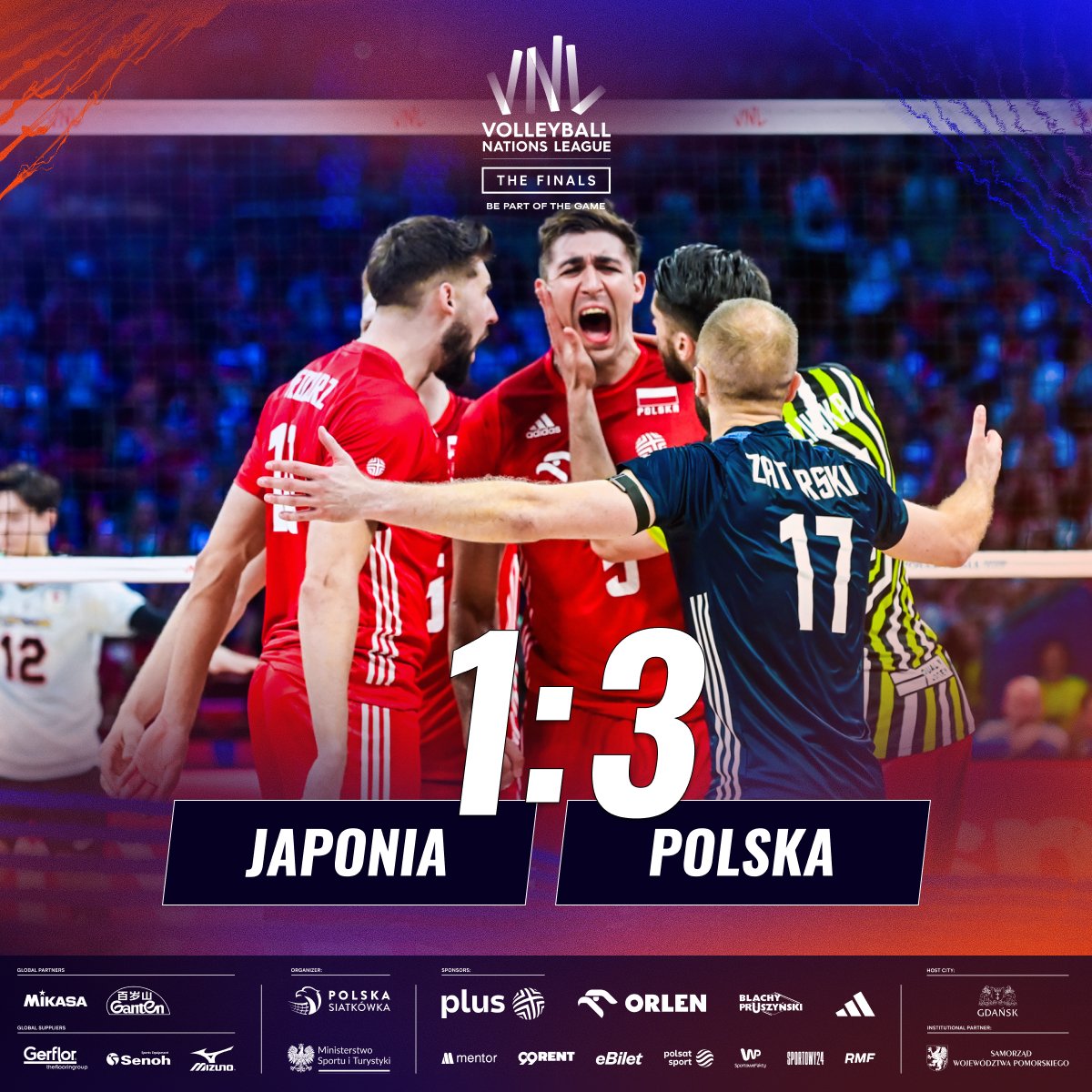 Więcej słów nie potrzeba - Polska w finale #VNL2023 ❗️ 😍

Japonia-Polska 1️⃣:3️⃣ (25-19; 26-28; 17-25; 21-25)