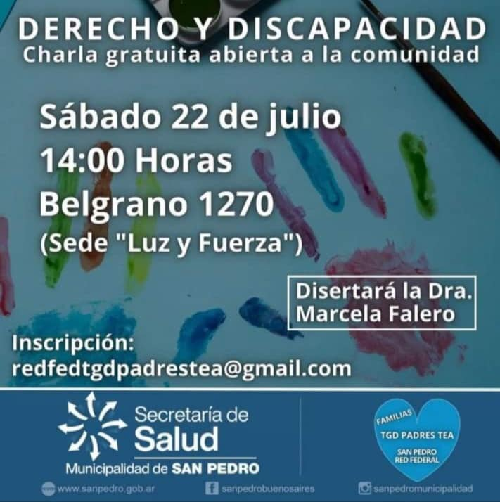 Hoy  Charla Gratuita a  la comunidad en el Municipio de San Pedro!!!!!!!! TGDPADRESTEA SAN PEDRO RED FEDERAL