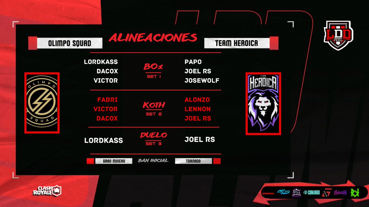 LDD 🇵🇪 (@ldd_peru) on Twitter photo ⚔️ SEMIFINAL PRESENCIAL 1️⃣
<a href="/OlimpoSquad/">Olimpo Squad⚡️</a> 🆚 @Heroica_team
Empezamos el evento con un partidazo de poder a poder donde los Dioses tendrán una prueba de fuego ante los indomables Leones del Sur ☠️
⏲️ 4:00 pm
🏟️ Jockey - 4to piso Saga Falabella
No te pierdas este espectáculo 👏🏻 ⚔️ SEMIFINAL PRESENCIAL 1️⃣
<a href="/OlimpoSquad/">Olimpo Squad⚡️</a> 🆚 @Heroica_team
Empezamos el evento con un partidazo de poder a poder donde los Dioses tendrán una prueba de fuego ante los indomables Leones del Sur ☠️
⏲️ 4:00 pm
🏟️ Jockey - 4to piso Saga Falabella
No te pierdas este espectáculo 👏🏻
