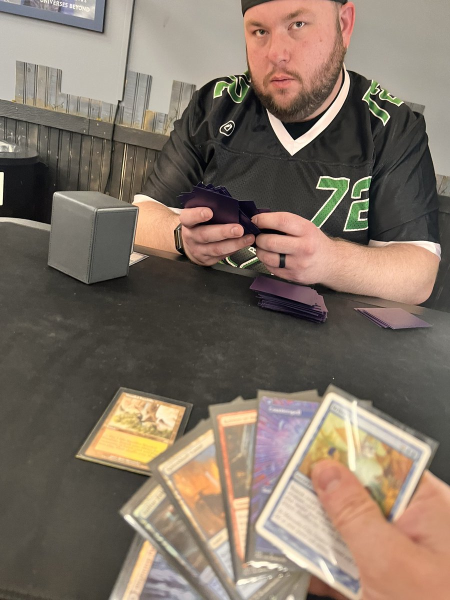 RUG_ly's tweet photo. I got to play @thezachow in his first ever game of Canadian Highlander in between Modern rounds at the @OCMMtG Championship Series Qualifier today 🥺 You Love to See it!! https://t.co/le4mSZAfOJ