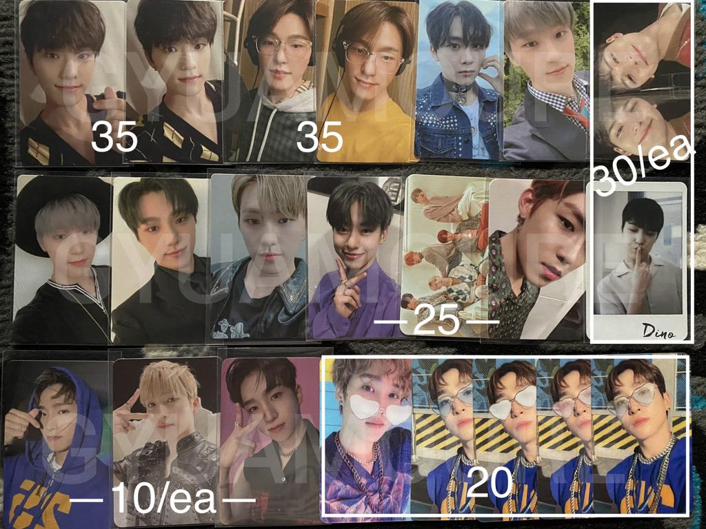 castIzs's tweet photo. — want to sell wts photocard seventeen 🛒 

🧸 pc mostly dino seventeen 
🧸 20.000/each min. take 2 pc 
🧸 pict 1 must pair with pict 2 or 3
9/10 (some have slight scratches) 

📍spn, jambi 
shopee freeong
serious buyer only ! not for sensitive buyer ! https://t.co/FJCuCMf0y9