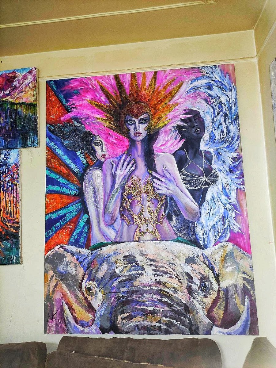 Rio Carnival 🖌️
Oil on canvas🖌️
Size 100*130 cm🖌️
Physical goes to owner (only buy now price)

RT &amp; LIKE IT FOR SUPPORT

The sale of this artwork will open up the possibility of minting new artworks. 
#NFTCommunity #NFTArts 
Link 🔗⬇️⬇️⬇️⬇️⬇️⬇️⬇️
