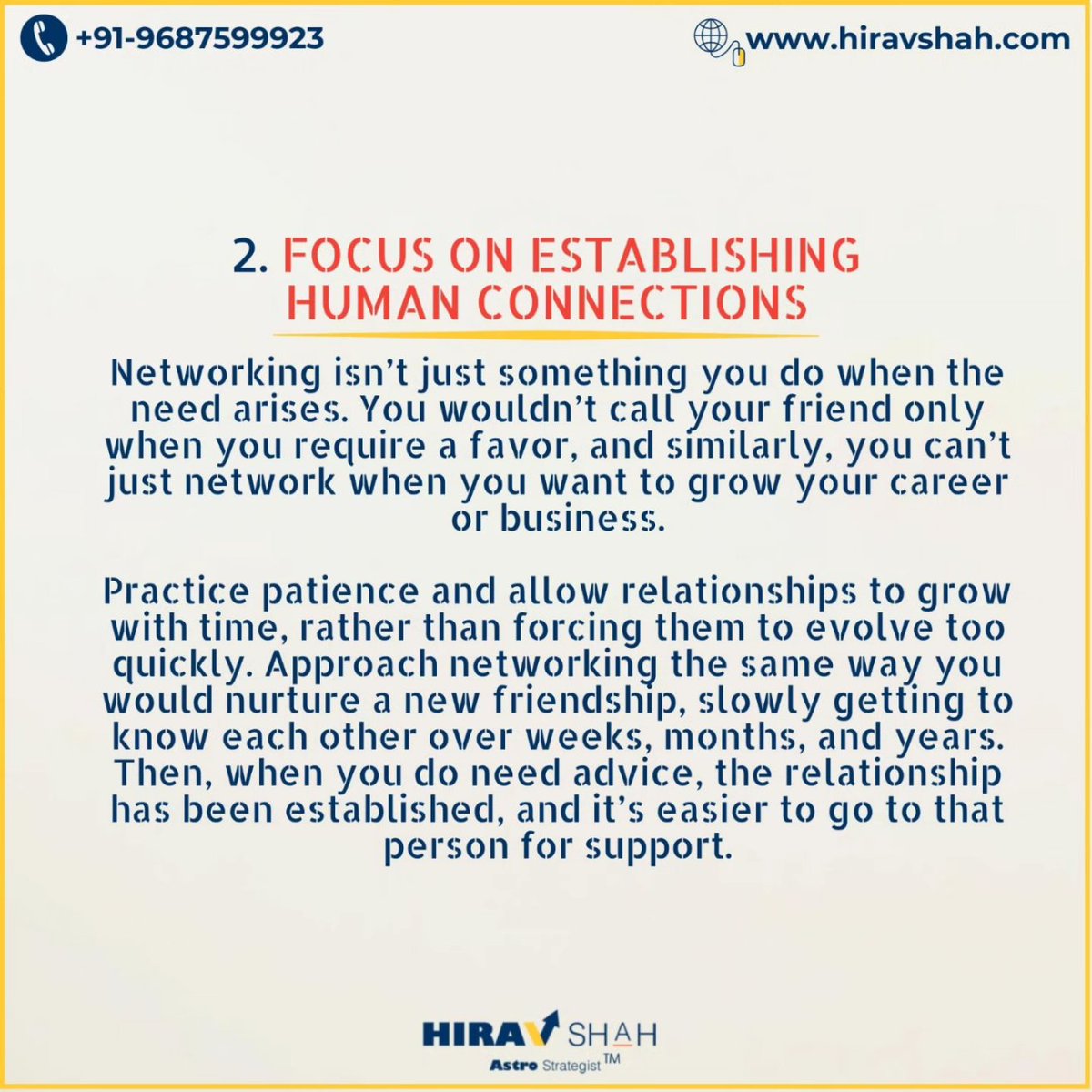 HiravShah's tweet photo. Want to level up your networking skills? 🤝 

Check out these effective tips and tricks to expand your professional circle!

#NetworkingGoals #ProfessionalGrowth

#BusinessStrategyWithHiravShah
#HiravShah
#AstroStrategy https://t.co/6u3TR8tdjn