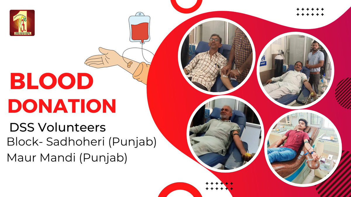 DSSNewsUpdates's tweet photo. Inspired by the teachings of Saint Dr. @Gurmeetramrahim Singh Ji Insan. #DeraSachaSauda volunteers are making a life-saving difference! These volunteers step up to donate blood, ensuring timely support to the patients in need! #LifeSavers #BloodDonation #SaintMSG #RamRahim #Humanity