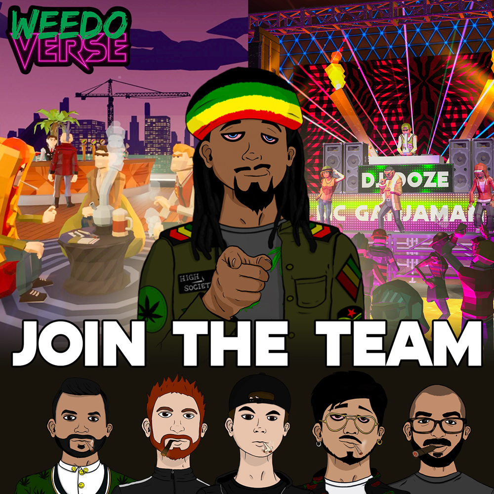 To all the talented Community &amp; Social Media Managers, There's a perfect spot for you at WeedoVerse, with a community that'll welcome you warmly!❤️

Join one of the most game-changing #crypto #cannabis #DAO projects: #WeedoVerse before it is too late!💰

👉weedoverse.com/join-the-weedo…