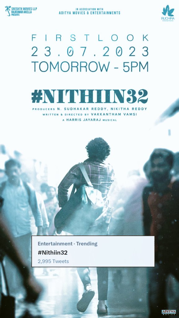 Ippude kotha ph theeskunna ala twitter open cheyyagane ma nithin anna updatu
finally update echinav ...dil kush ❤️‍🔥
#Nithiin32