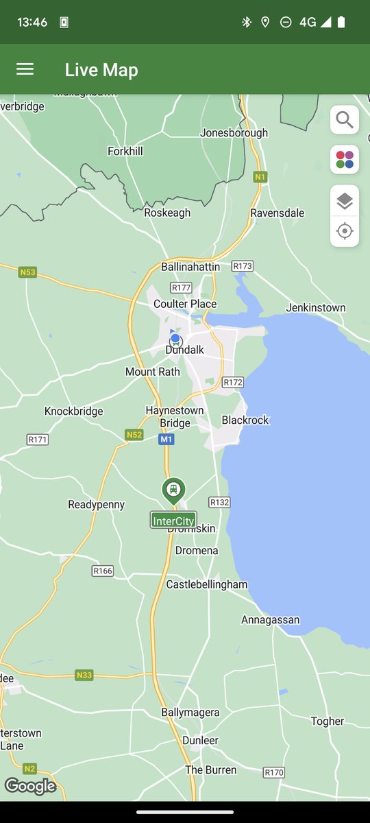 colingally's tweet photo. @IrishRail live map just makes up stuff and goes along with the schedule not the actual train location. Case in point, I'm still waiting in Dundalk, the intercity did not pass me by! https://t.co/rrmSe6MILw