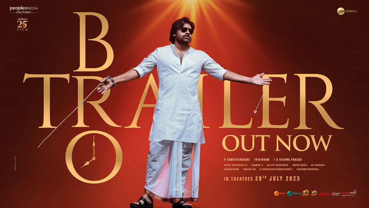thondankani's tweet photo. 🙏🙏🙏🙏🙏🙏❤️❤️❤️❤️❤️❤️❤️❤️❤️💪💪💪💪💪💪#BroTheAvatar 🔥⚡

#BroTrailer is out now ▶️ https://t.co/Klbsx2XZTg 

Worldwide Grand Release in Theatres on JULY 28th! ⏳

@PawanKalyan @IamSaiDharamTej
@TheKetikaSharma @thondankani @MusicThaman @vishwaprasadtg https://t.co/mQeuKGK3Yz