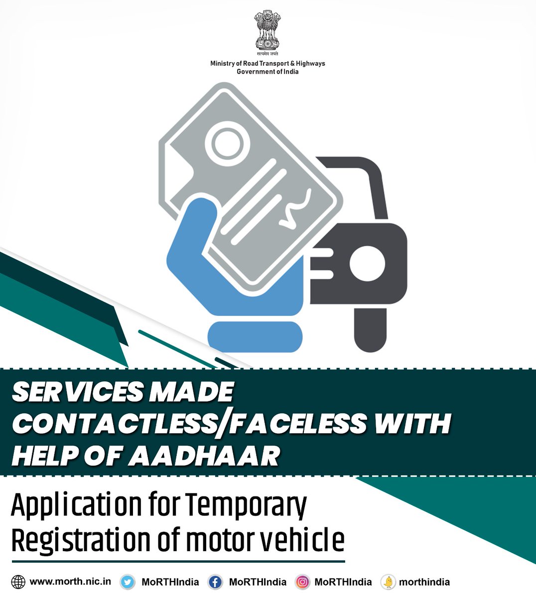 MORTHIndia's tweet photo. Enjoy online vehicle registration, license renewal, toll payments & many more and skip the queues. Embrace the future of road services today, where efficiency meets innovation.
#MeraRTOEasyRTO https://t.co/LwWD8z79nx
