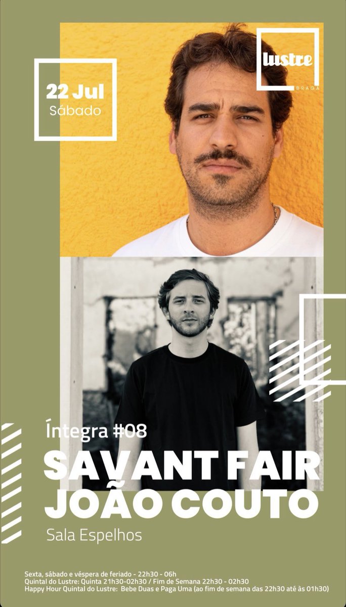 savantfair's tweet photo. coming here to say I’m playing Lustre at Braga. Come thru if you near https://t.co/wEbTRU8ixs