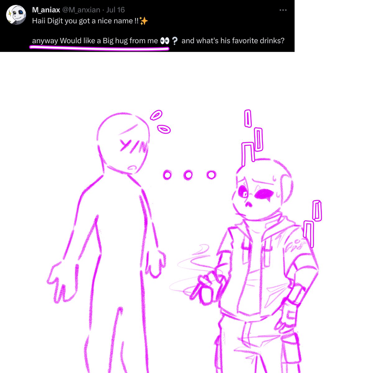ParadoxicalSage's tweet photo. Trigger warning: Alcohol use / drunk character
#Undertale #UndertaleAU #DigitSans #Missingtale https://t.co/cYunlXyaEI