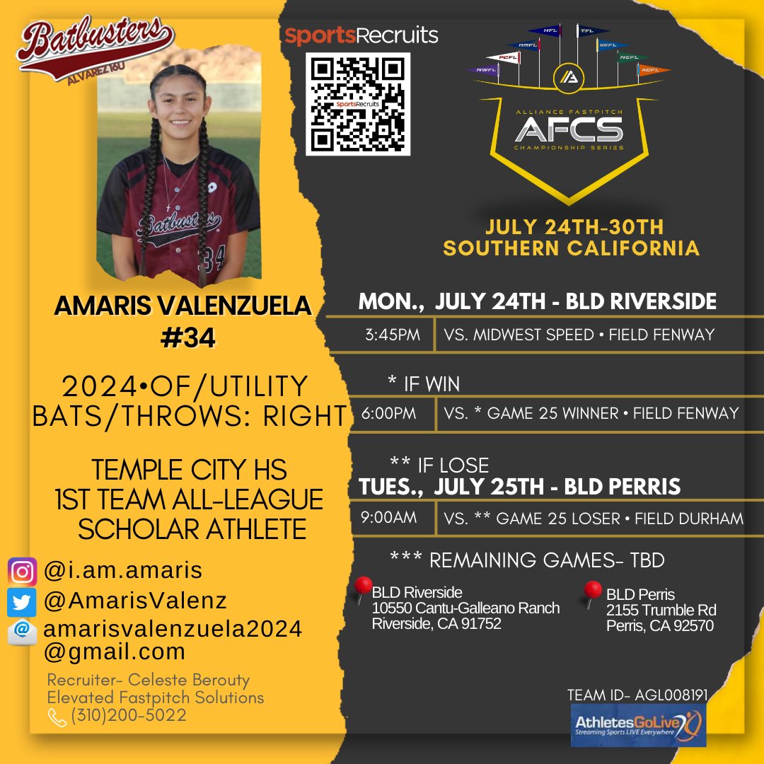 AmarisValenz's tweet photo. @MizzouSoftball @CoachLarissaA @coachMarino11 @J_Cottrill_ 2024 Outfielder Here🙋🏻‍♀️ We would love for you to stop by to check out our talented team, OC Batbusters-Alvarez 16uSafe Travels✈️ https://t.co/8LUtqj0hgy