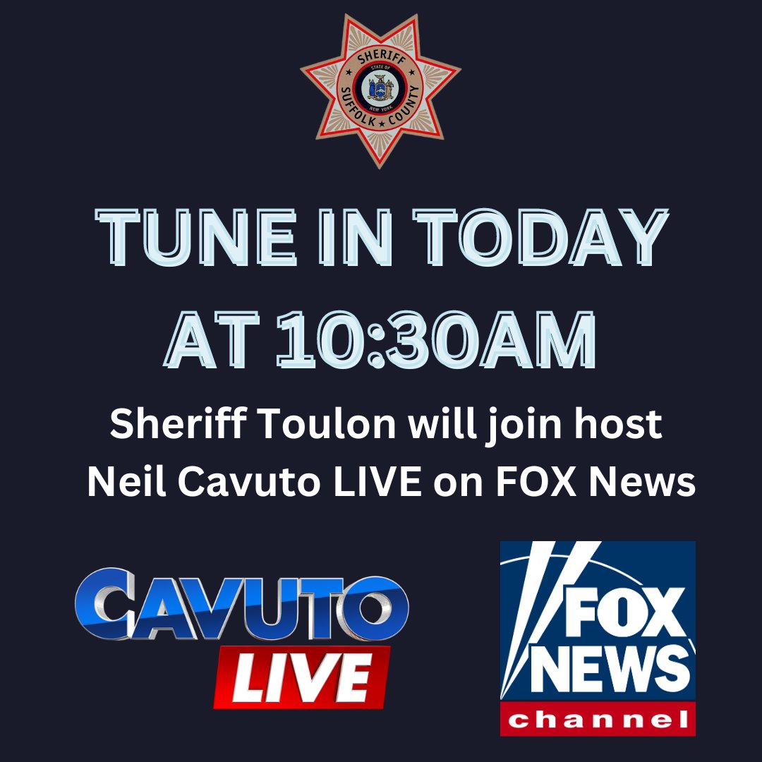 Watch Cavuto Live this morning on Fox News as Sheriff Errol Toulon, Jr. joins host Neil Cavuto at 10:30am to discuss updates on the Gilgo Homicide Case and the custody of Rex Heuermann. https://t.co/02Esfiakdq