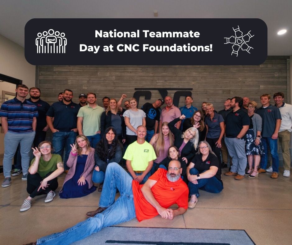 👥👏 Teamwork makes the dream work!  👏 👥
It's #NationalTeammateDay and CNC Foundations is all about teamwork! We value and rely on each and every member of our team in order to be the #FirstChoiceInGroundImprovement!!