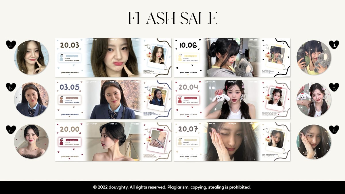 wujuzonyeo's tweet image. [ help rt this? thank you so much ] 🩷

jedar jeder ⚡️ FLASH SALEEE ⚡️
layout cantik ganteng cuma 1 - 2k aja loh 😮
tunggu apalagi? ayo jajannnn 😻🫶🏻

⚡️ harga spesial ini berlaku sampai Selasa (25/07) pukul 00.00

#zonauang #zonajajan #zonaba