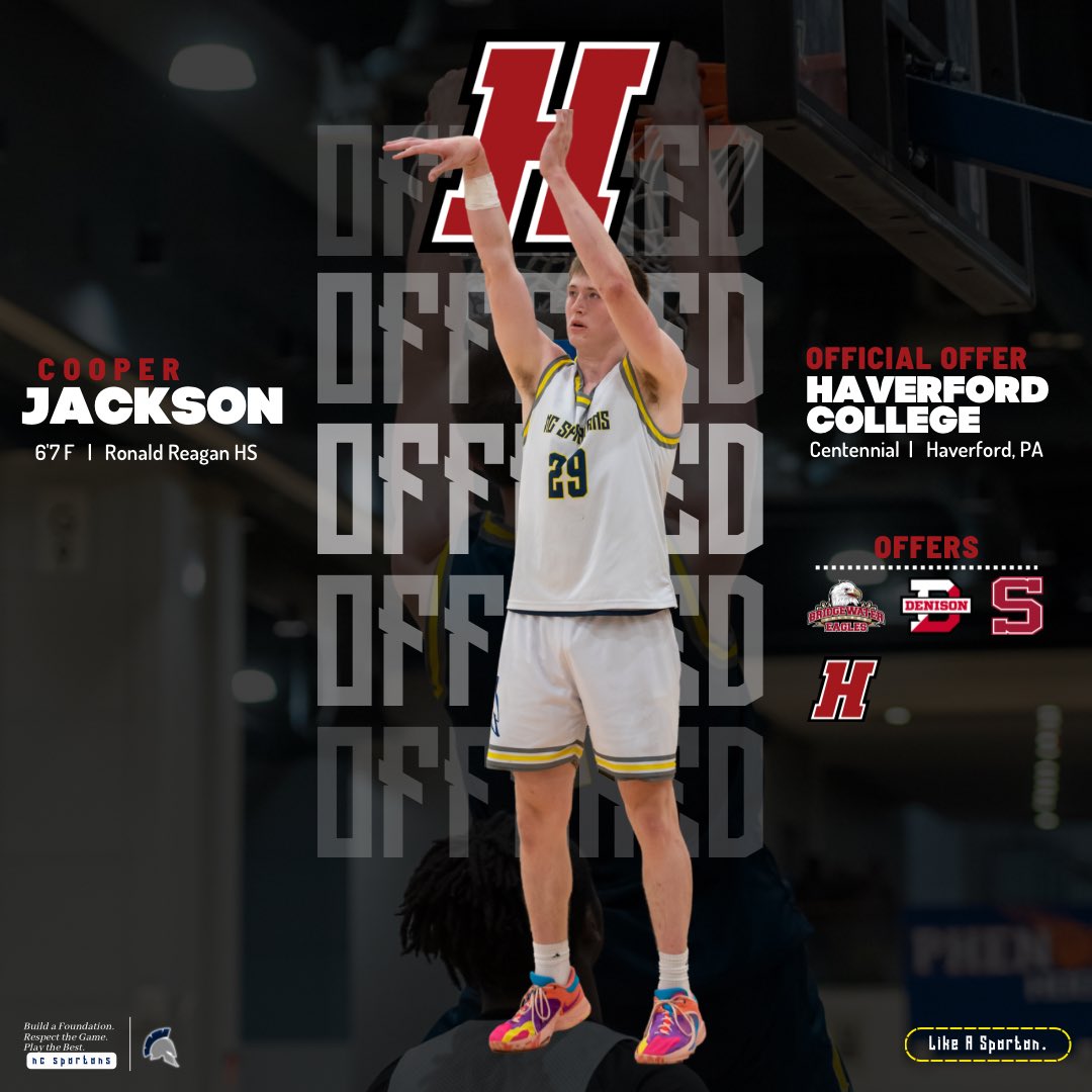 NCSpartans's tweet photo. Congratulations to 6’7 F Cooper Jackson for earning an offer to Haverford College! 

Copper’s recruitment has taken off with many high-academic schools expressing interest!

@coopjackson2024 | #LikeASpartan https://t.co/9DaBTiW9Hv