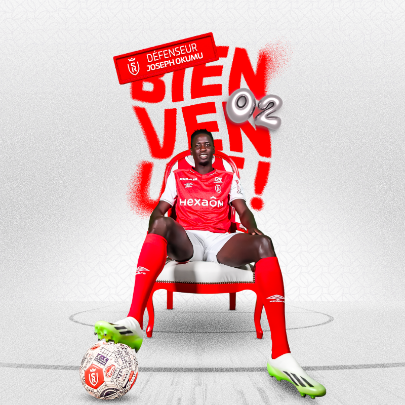 StadeDeReims's tweet photo. 🚨 𝗝𝗼𝘀𝗲𝗽𝗵 𝗢𝗸𝘂𝗺𝘂 est rémois ! 

Le défenseur international kényan arrive en terre champenoise en provenance du @KAAGent 

𝘉𝘪𝘦𝘯𝘷𝘦𝘯𝘶𝘦 𝘑𝘰𝘴𝘦𝘱𝘩 ! ❤️🤍